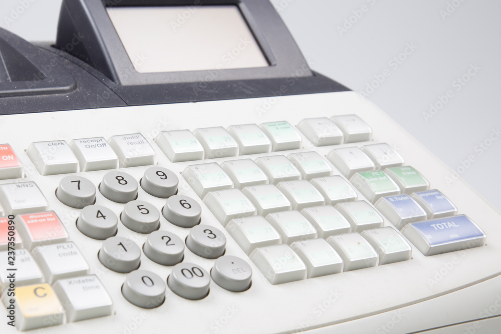 close up detail of register cash keyboard close up detail of register cash keyboard