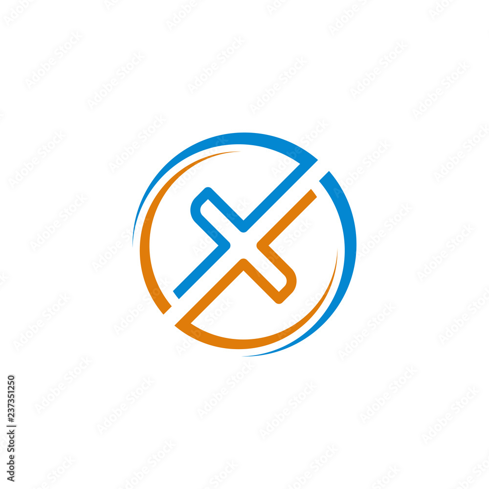 X letter logo template design icon vector illustration X letter logo template design icon vector illustration
