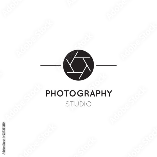 Photography line logo template