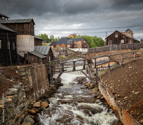 Smelting house and river Hyttelva in mining town Roros. © Adrian