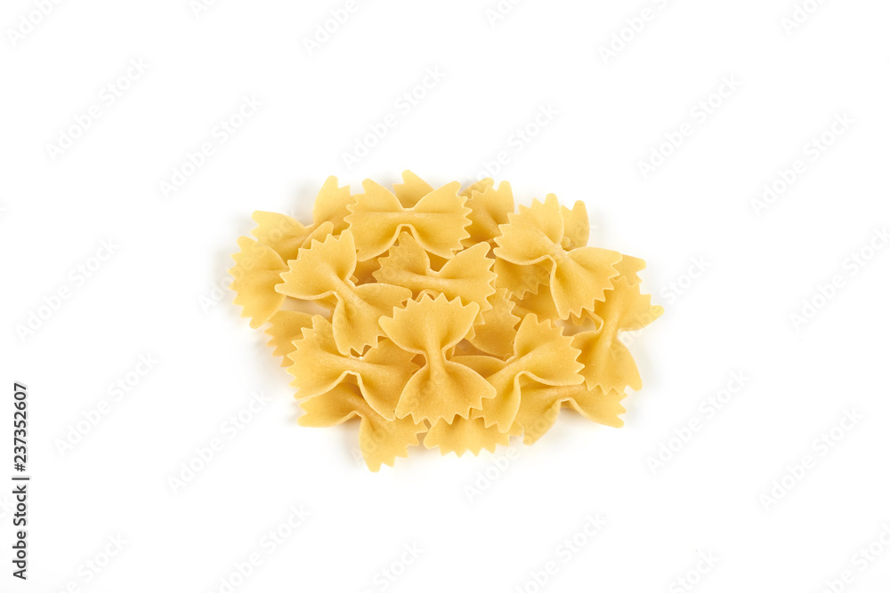 Fototapeta premium A Farfalle pasta isolated on white background