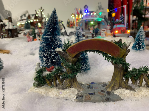 Winter, tree, snow, city, christmas, new year