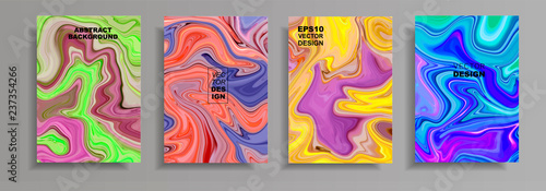 Modern design A4.Abstract marble texture of colored bright liquid paints.Splash of acrylic paints.Used design presentations  print flyer business cards invitations  calendars sites  packaging cover.