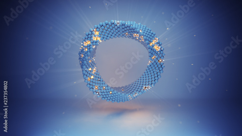 Twisted blue circle futuris...