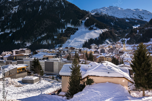 Winter walking trips in nature at the famous European ski resort Silvretta Arena Ischgl-Samnaun, Ischgl, Paznaun Valley, Alps, Tyrol, Austria, Europe photo