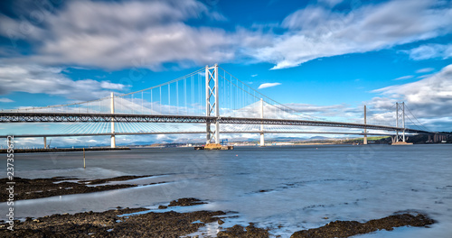Obraz w ramie Queensferry Crossing and Forth Road Bridge