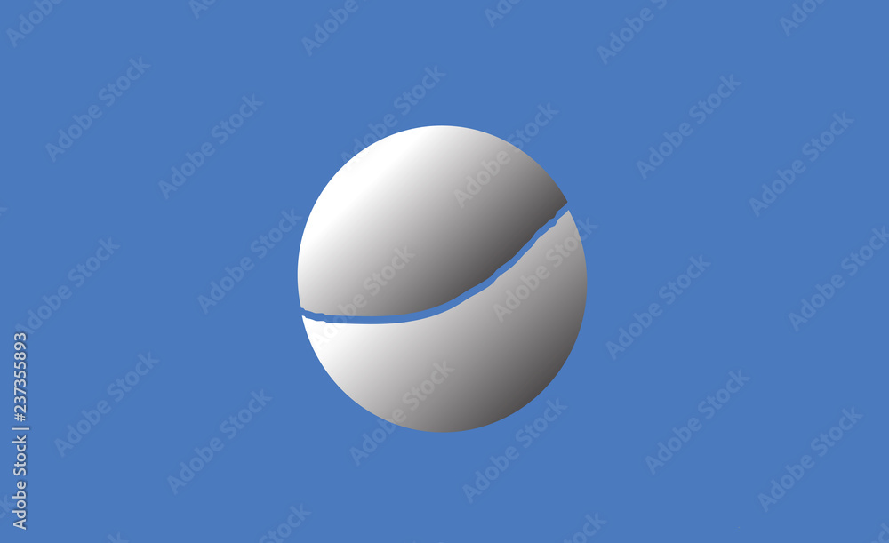blue ball isolated on white background
