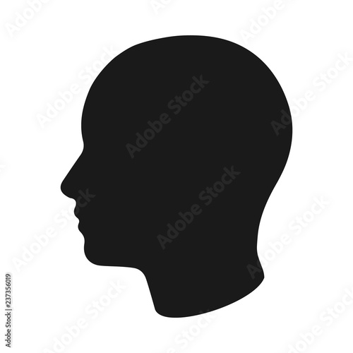 head silhouette. Vector illustration.
