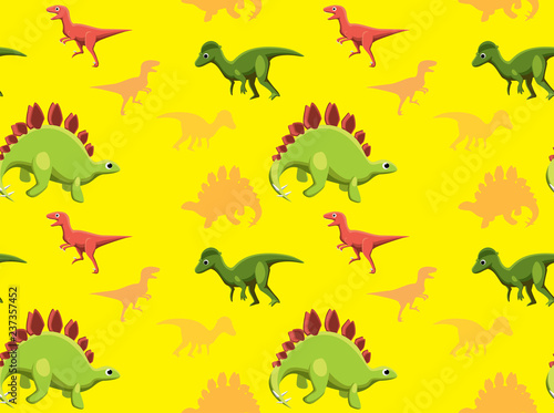 Fototapeta Naklejka Na Ścianę i Meble -  Dinosaurs Wallpaper Vector Illustration 15