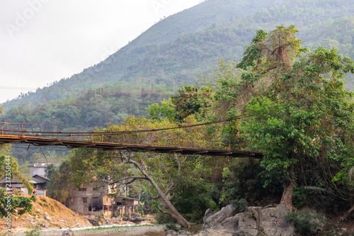Hanging bridge Ha Giang Vietnam