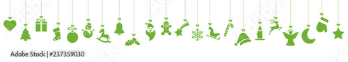 collection of hanging christmas icons