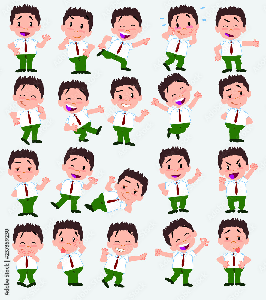Cartoon character businessman in smart casual style. Set with different postures, attitudes and poses, always in positive attitude, doing different activities in vector vector illustrations. Cartoon character businessman in smart casual style. Set with different postures, attitudes and poses, always in positive attitude, doing different activities in vector vector illustrations.