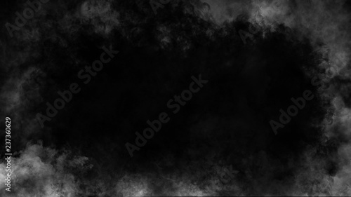 Smoke at the edges frame. Effect for film , text or space