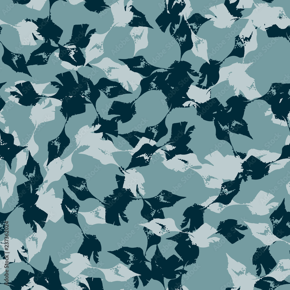 Winter camouflage of various shades of blue color Winter camouflage of various shades of blue color