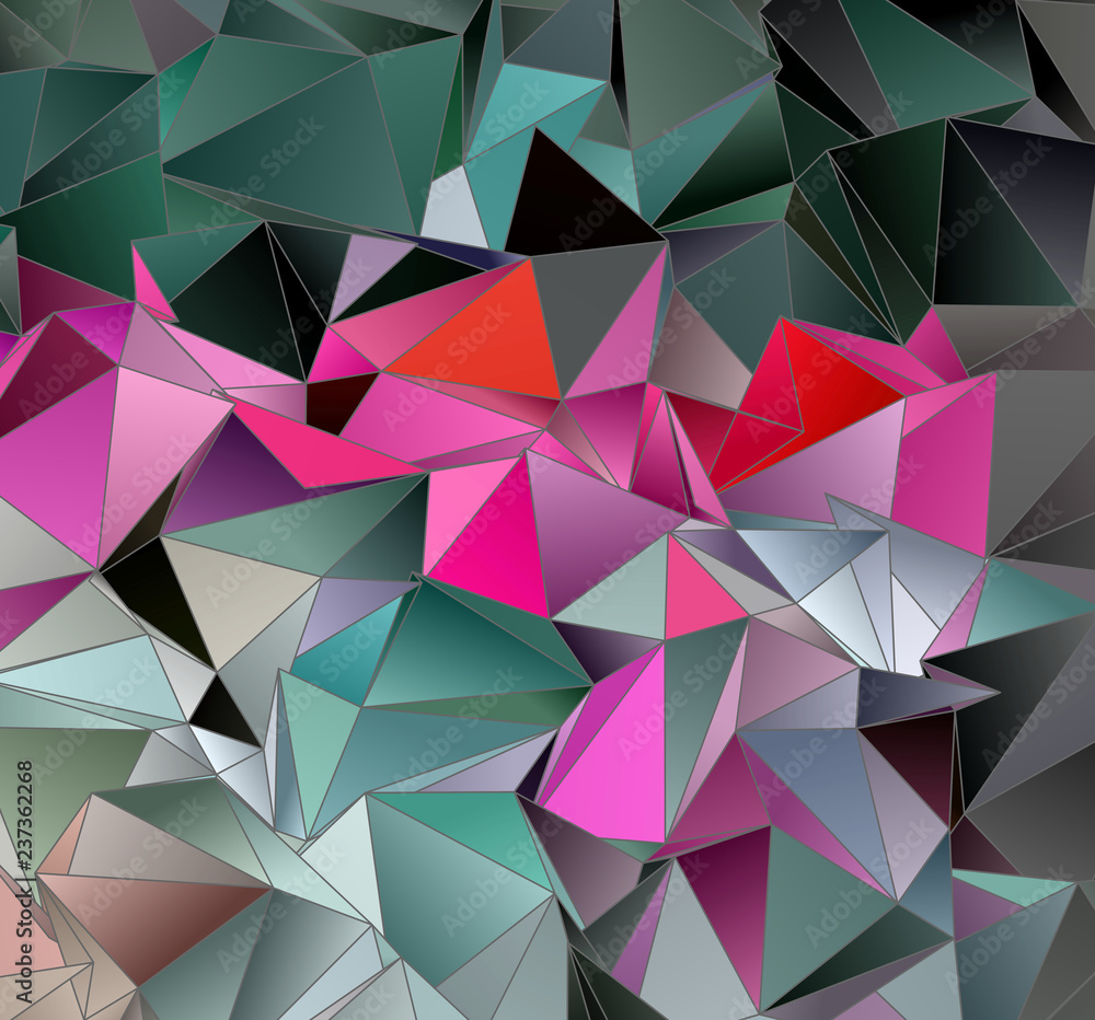 Fototapeta premium Triangular 3d, modern background
