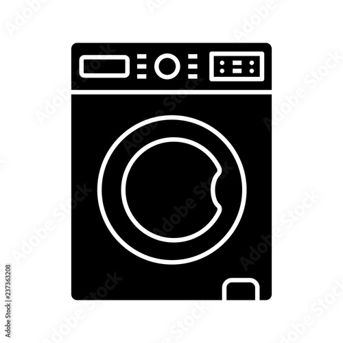 Washing machine glyph icon