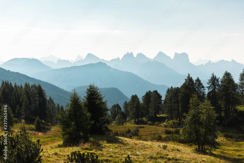 Mountain view over the Dolomites, Italy