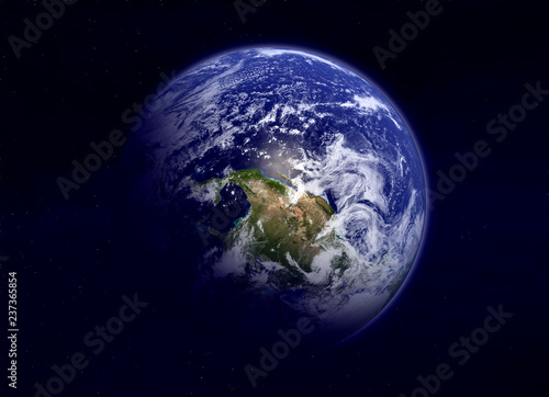 View of planet Earth in space. Elements of this image furnished by NASA