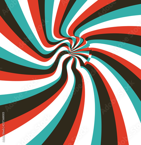 Pattern with optical illusion. Abstract striped background. Vector illustration.