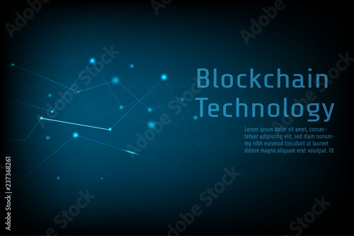 Blockchain Technology connect together concept background vector eps10.