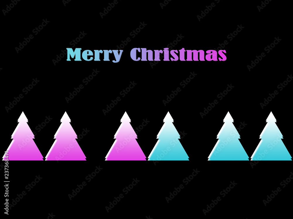 LGBT rights, Merry Christmas card, using pink and blue trees as symbols LGBT rights, Merry Christmas card, using pink and blue trees as symbols