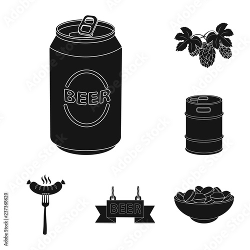 Isolated object of pub and bar symbol. Set of pub and interior stock symbol for web.