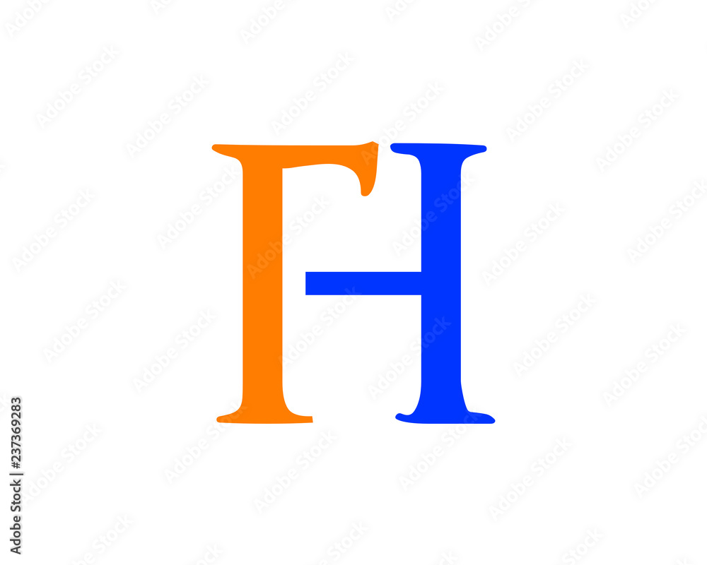 Initial Letter FH Logo Template Design Initial Letter FH Logo Template Design
