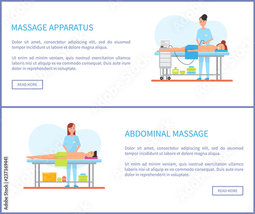 Massage Apparatus and Abdominal Treatment Vector