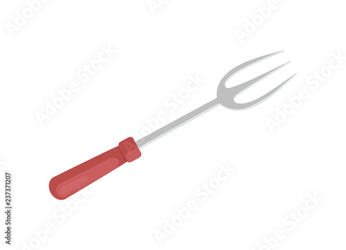 BBQ Fork Culinary Kitchen Item Vector Illustration