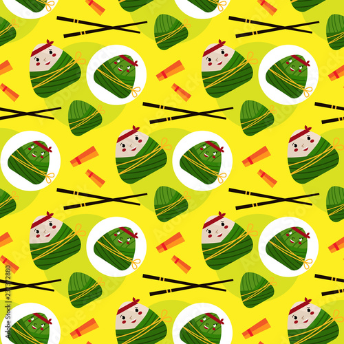 Chinese triangle dumpling pattern paper