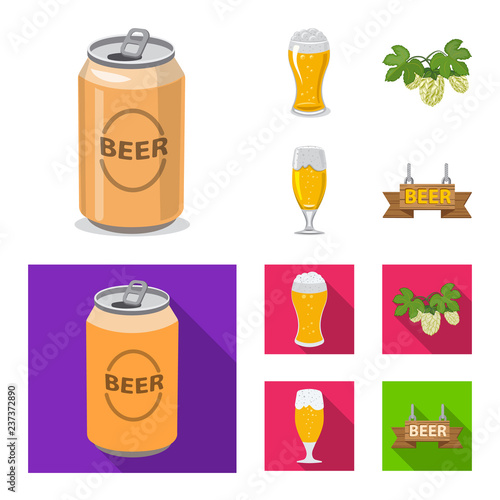 Vector design of pub and bar icon. Collection of pub and interior vector icon for stock.