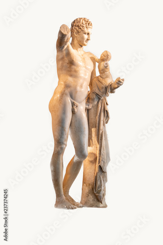 Φωτογραφία Hermes and the Infant Dionysus or the Hermes of Praxiteles, an ancient Greek scu