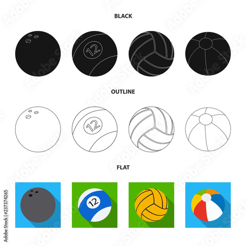 Vector design of sport and ball logo. Collection of sport and athletic stock symbol for web.