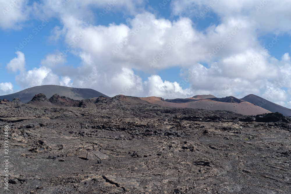 Rugged landscape of volcanic rock, Lanzarote Island, Canary Islands, Spain Rugged landscape of volcanic rock, Lanzarote Island, Canary Islands, Spain