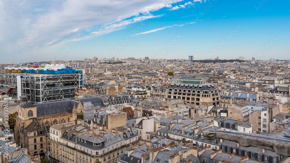 Paris, aerial view of ancient buildings in the center, with the Saint-Merri church, beautiful city
Paris, aerial view of ancient buildings in the center, with the Saint-Merri church, beautiful city