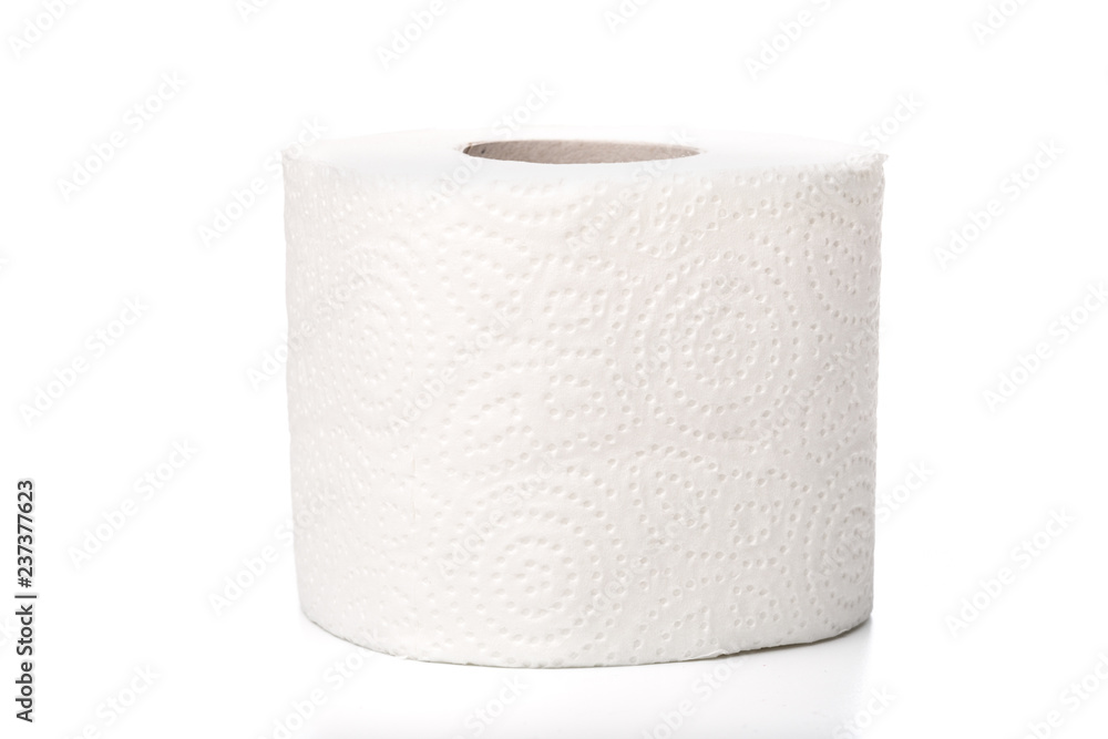 Roll Of Toilet Paper Isolated On White Background Roll Of Toilet Paper Isolated On White Background