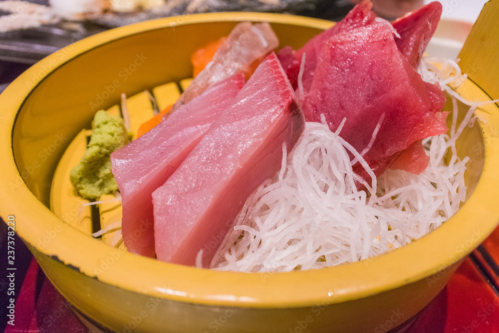 Japanese food set , sashimi and grilled fish. Japanese food set , sashimi and grilled fish.