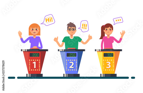 Quiz game or tv, television show, question contest