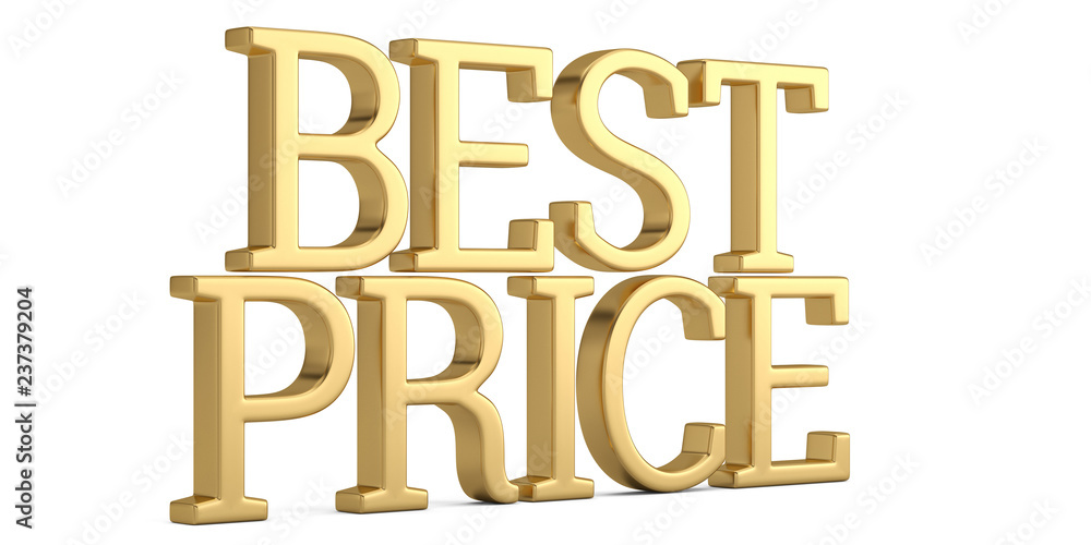 Best price text isolated on white background 3D illustration. Best price text isolated on white background 3D illustration.