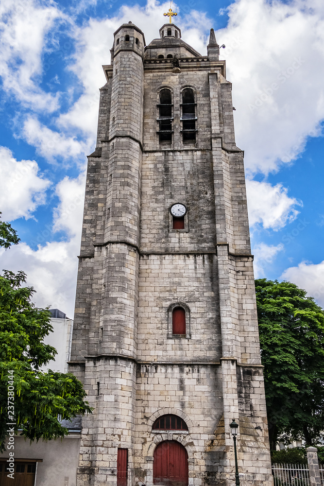 Fototapeta premium Saint-Paul-Notre-Dame-of-Miracles Church - French Catholic church located in Orleans, Loiret department, Center-Val de Loire region. St. Paul's Tower, completed in 1627.