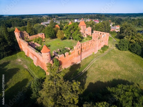 Aerial view of ruins of med...