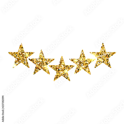 Five gold stars customer product rating review