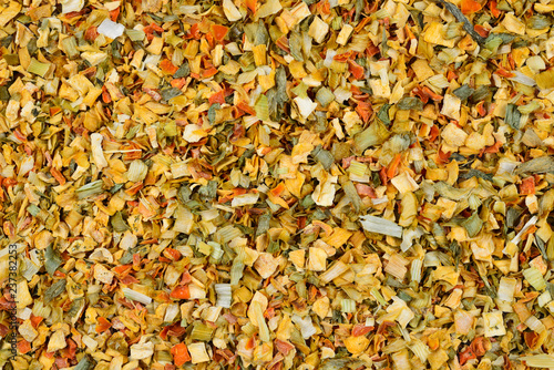 Variety of spices and herbs background © Nikolay