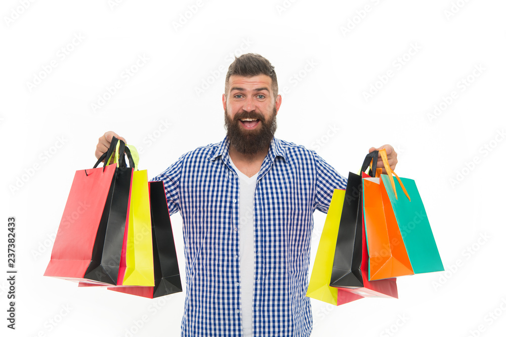 brutal caucasian hipster with moustache. Bearded man with shopping bags.. Shopping sale. Male barber care. Black Friday. Cyber Monday. Mature happy hipster with beard. savings on purchases brutal caucasian hipster with moustache. Bearded man with shopping bags.. Shopping sale. Male barber care. Black Friday. Cyber Monday. Mature happy hipster with beard. savings on purchases