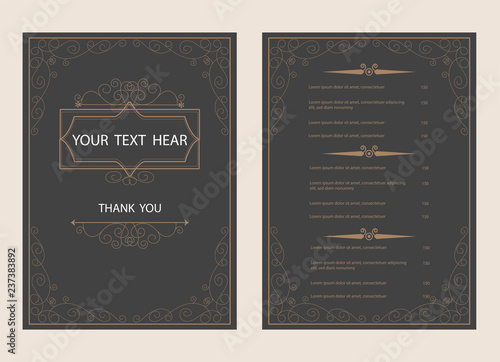 classic and vintage border and retro ornament frame style background