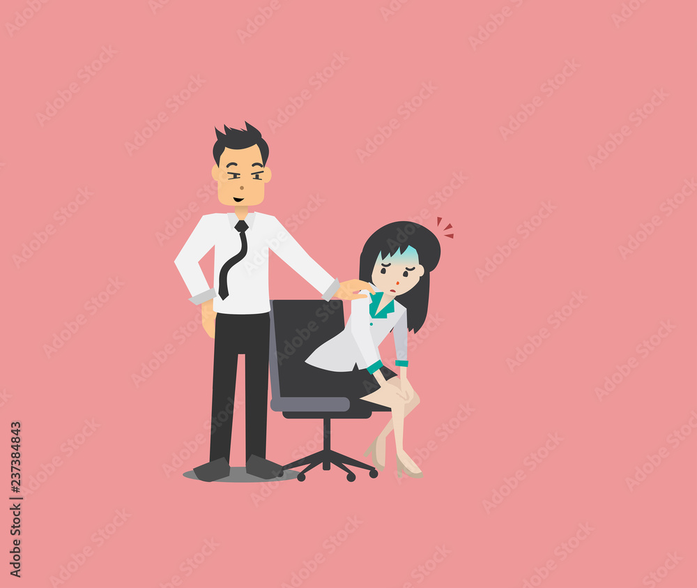 the illustrate of Sexual harassment in workplace the illustrate of Sexual harassment in workplace
