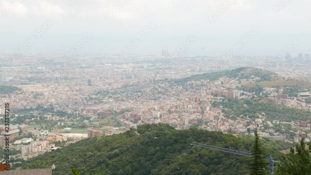 Barcelona panorama from Tibidabo mountain Barcelona panorama from Tibidabo mountain