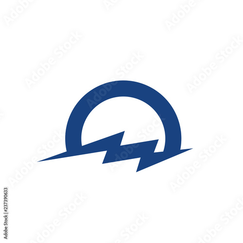 Cloud and Lightning Logo icon Template Vector Design