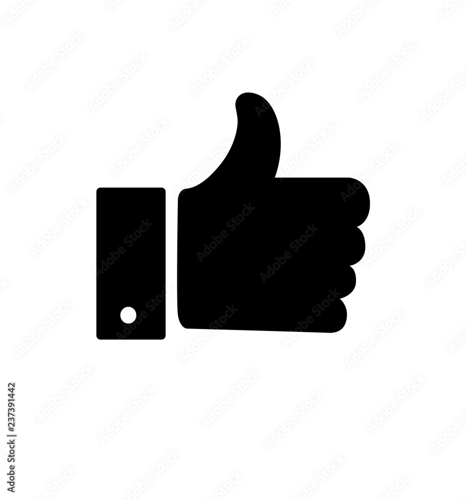 Like icon vector illustration isolated on white Like icon vector illustration isolated on white