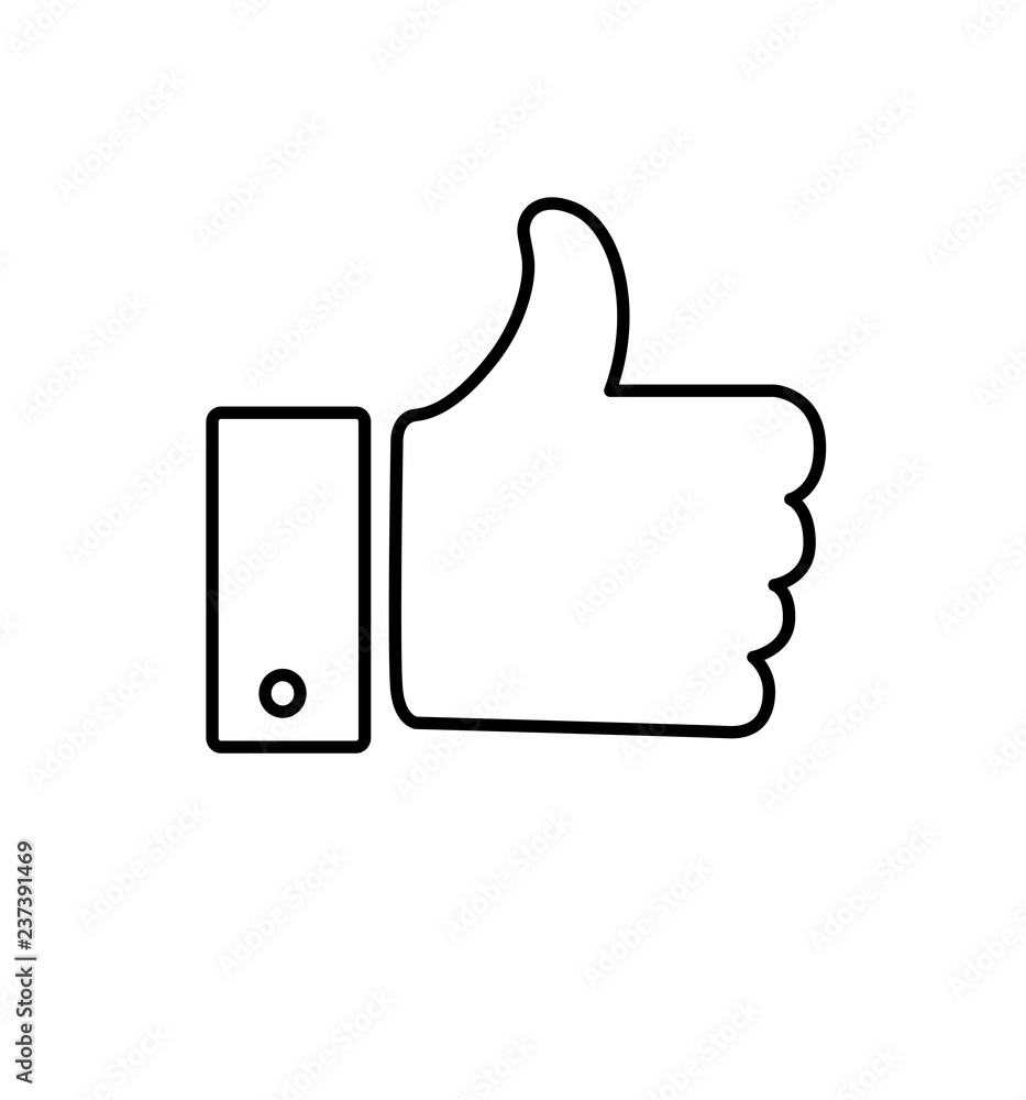 Outline like icon vector illustration isolated on white Outline like icon vector illustration isolated on white